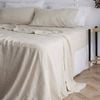 Bedding Co. Flat Sheet 100% French Flax Linen Breathable Natural King