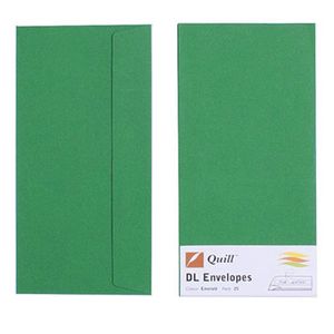 Quill Envelope 25pk 80gsm (DL) (Emerald)