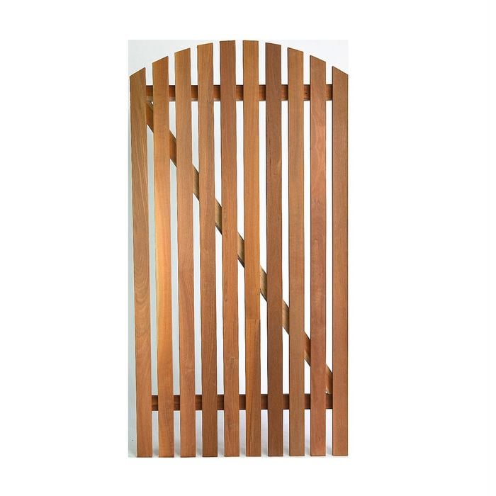 1800 x 900mm 65mm Gate Picket Jarrah Open Curved