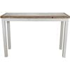 LVD Boston Timber Glass 120x80cm Console Table Rectangle - Whitewash