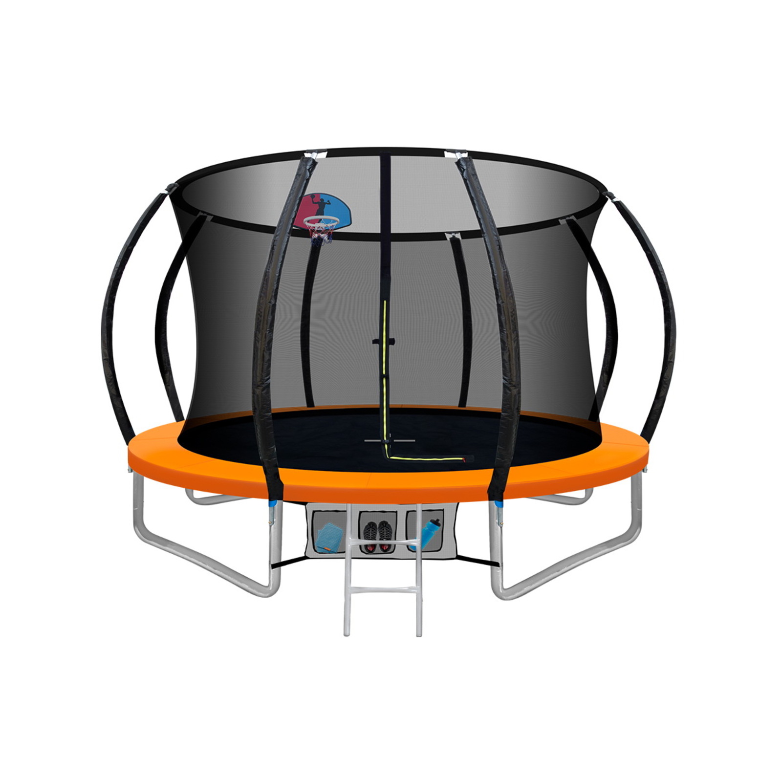 Everfit 6FT Trampoline for Kids w/ Enclosure Safety Net Swing Rectangle Orange thumbnail 3