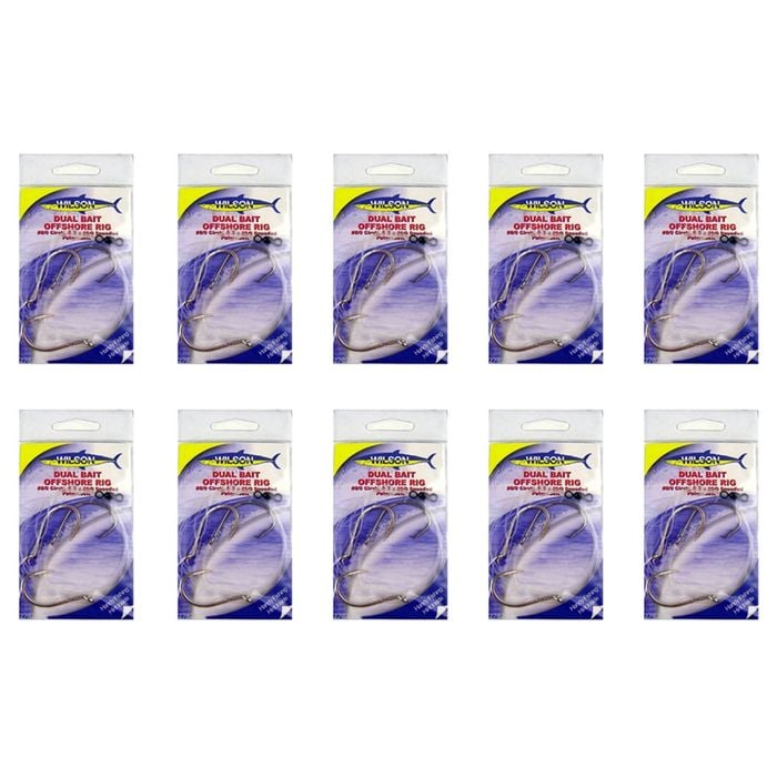 10x Wilson Live Dual Bait Offshore Rig 8/0 Circle&2x7/0 Snooded Paternoster