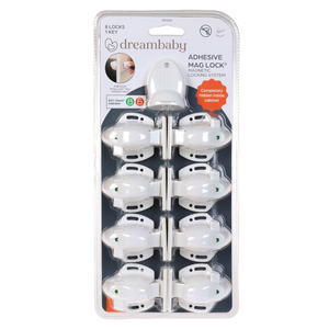 Dreambaby Child Safety Adhesive Mag Lock - 8 Pack