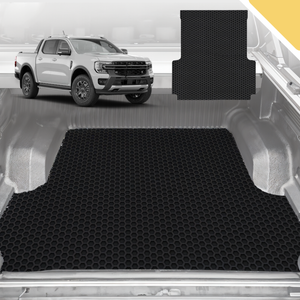 Outback GT 6D Pro Ute Tub Mat for Ford Ranger PX3 Dual Cab Ute 2018-2022 (with Plastic tub Liner) - Black
