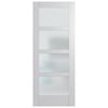 Hume Doors & Timber 820 x 2340 x 35mm Internal Door Primed MDF Hampton Translucent Glass HAM4