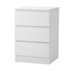 Oikiture Bedside Table 3 Drawers Storage Cabinet White