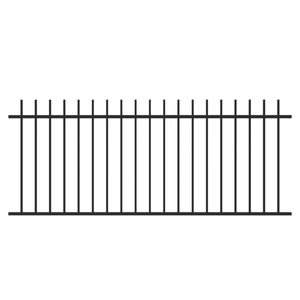 RapidFence 900 x 2200mm Black Square Tube Picket Fence