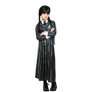 Wednesday Nevermore Academy Black Net Costume Dress Up Party/Halloween Size XL