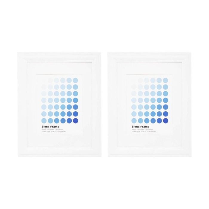 2PK Braz Siena Image Photo Document Display Frame 27.9x35.6cm White