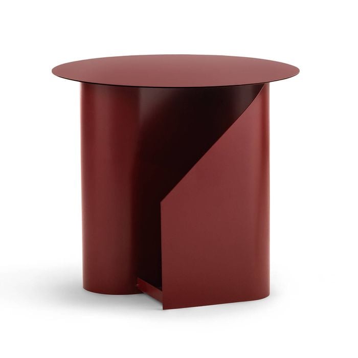 Zeke 45cm Merlot Red Round Side Table