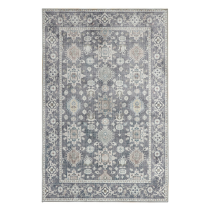 Fab Habitat 60x180cm Grey Anna Machine Washable Rug