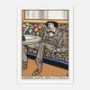 Galrie Wiener Cafe Der Literat Art Nouveau Poster by Carl Otto Czeschka -Vintage Wall Art, White Frame, 70 x 100cm (28 x 40inch)