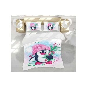 3D Cute Christmas Penguin 63 Bed Pillowcases Quilt Queen Size