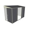 Build-a-Shed 1.5 x 3 x 2m Sliding Door Tunnel Shed with 2 Side Doors - Grey
