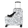 Kids Ride On Luggage with DIY Coloring Durable Lightweight Carry On Travel Suitcase with Spinner Wheels TSA Lock