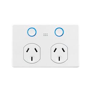 DETA White Gloss Grid Connect Smart Double Touch Power Point