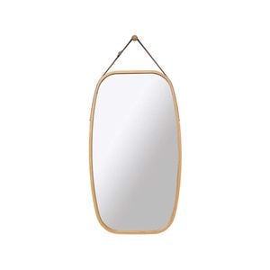 Carla Home Hanging Wall Mirror 74x43cm Full Length- Solid Bamboo Frame