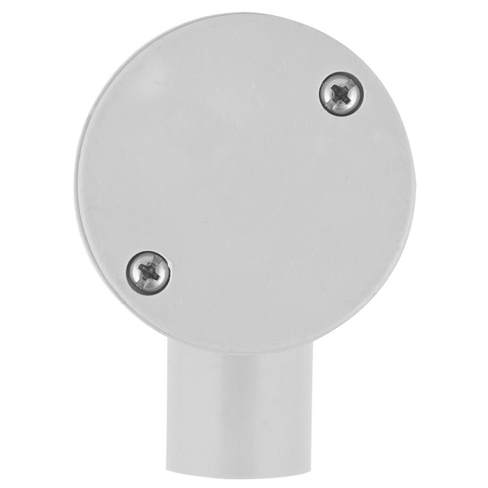 Deta 25mm Grey Conduit Fittings 1-Way Junction Box - 25mm