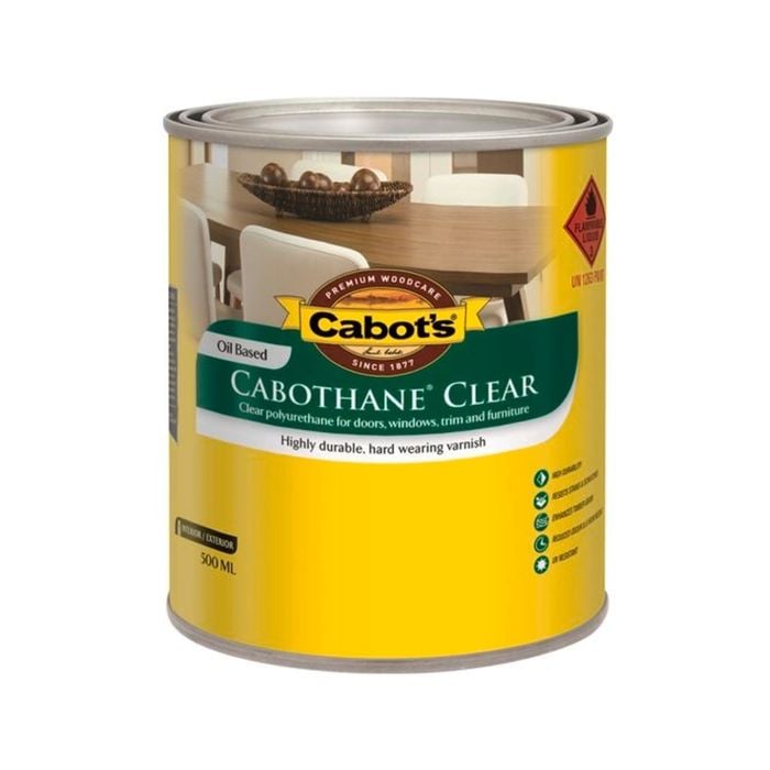Cabot's 500ml Gloss Cabothane Clear Oil Based Timber Varnish