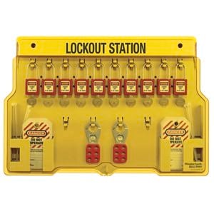 Master Lock 10 x Padlock And Accessory Lockout Station