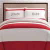 Big Sleep Yours Mine Red Quilt Cover Set Single