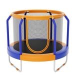 Costway 48" Kids Trampoline Exercise Rebounder w/Safety Enclosure Net Outdoor Jumping Fun Gift Orange