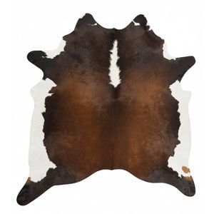 The Rug Connection Premium Brazilian Cow Hide Dark Brown 200x150 Approxcm - Medium Indoor Floor Rug