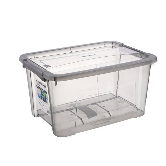 Ezy Storage 15L Grey Classic Storage Tub