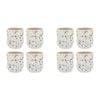 2x 4pc Ecology High Gloss Glaze Stoneware Dusk Cuddle Mugs Cups 280ml Pink