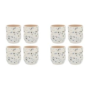 2x 4pc Ecology High Gloss Glaze Stoneware Dusk Cuddle Mugs Cups 280ml Pink