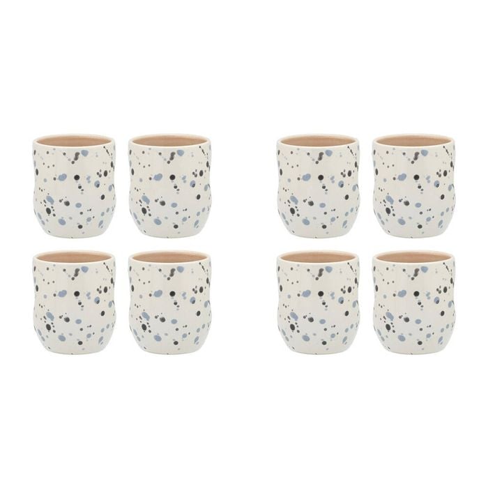 2x 4pc Ecology High Gloss Glaze Stoneware Dusk Cuddle Mugs Cups 280ml Pink