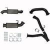 Toyota Landcruiser Exhaust 200 Series 4.5L V8 Twin 3" To Single 3.5" DPF Back With Mid & Rear Mufflers Black 409 Stainless Steel