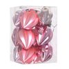 Catzon 12 Pcs Finial Drop Christmas Ornaments Shatterproof Baubles with String for Holiday-Pink