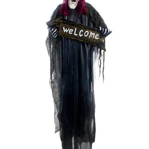 Welcome Light Up Corpse Hanging Halloween Decoration