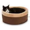 K & H Thermo Kitty Cuddle Up Heated Cat Bed Mocha 50cm