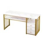 Manicure Table Vanity Table Nail Art Desk Salon Spa Storage 3 Drawer Shelf - 3 Drawers