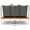 Costway 14 X 8ft Kids Outdoor Trampoline Jumping Rebounder Bouncer Max. 200kg - Orange