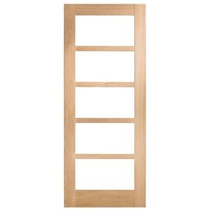 Corinthian 2340 x 720 x 35mm Internal Door White Oak Moda Clear Glass AMODG5