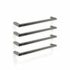 Forme 600mm Square Brushed Gun Metal Grey PVD Single Heated Rail