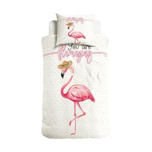 Little Monster You Are Flamazing Cotton Quilt Cover Set - Single Bed Size