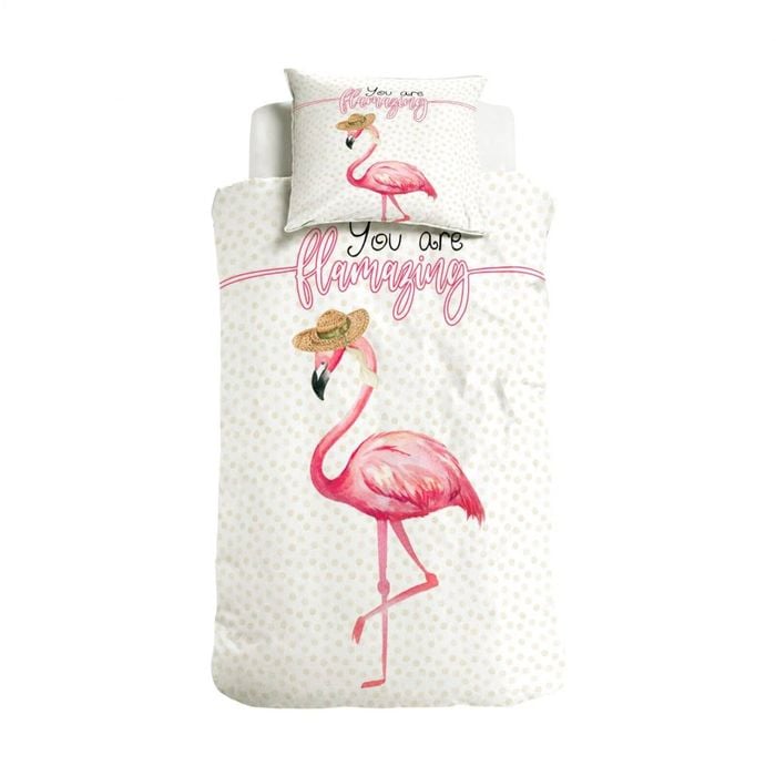 Little Monster You Are Flamazing Cotton Quilt Cover Set - Single Bed Size