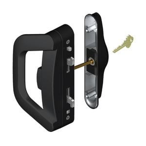 Lockwood Black Albany Endeavour Surface Mounted Sliding Door Lock