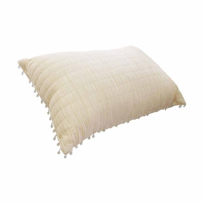 IDC Homewares Morocco Bead Trim Cream Oblong Filled Cushion 33 x 48 cm