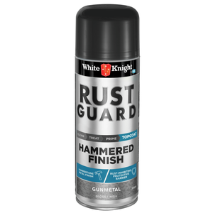 White Knight 350g Gunmetal Gloss Rust Guard Hammered Finish Epoxy Enamel Spray Paint