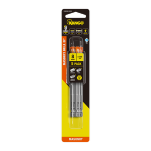 Kango 8mm x 120mm -1/4" Masonry Drill Bit - 5 Pack