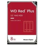 Western Digital WD Red Plus 8TB 3.5' NAS HDD SATA WD80EFPX  215MB/s  5640 RPM  256MB Cache  3-Year Limited Warranty
