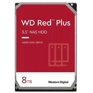 Western Digital Wd Red Plus 8tb 3.5' Nas Hdd Sata Wd80efpx  215mb/s  5640 Rpm  256mb Cache  3-year Limited Warranty