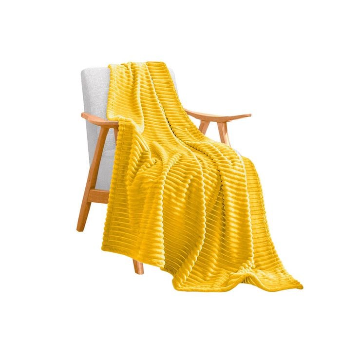 Soga Throw Blanket Striped Pattern Thin Flannel  Comforter