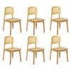 Levede 6Pcs Rattan Back Solid Wood dining Chair