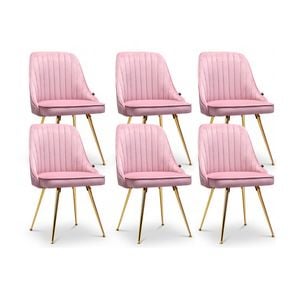 6x Dining Chairs Pink